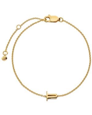 Monica Vinader Initial T Chain Bracelet - Metallic