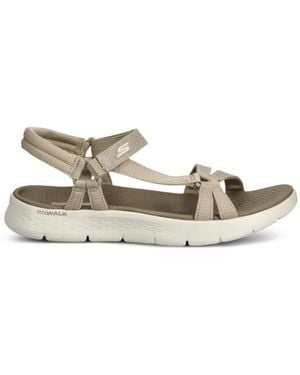 Skechers Gowalk Flex Touch-Strap Sandals - Metallic