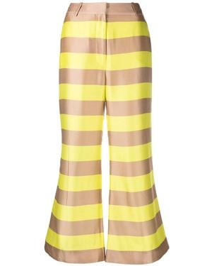 Zimmermann Wonderland Striped Flared Trousers - Yellow
