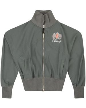 Rhude Brentwood Logo-Print Track Jacket - Gray