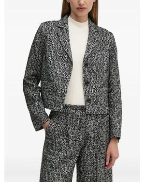 Joop! Notched-Lapels Tweed Jacket - Gray