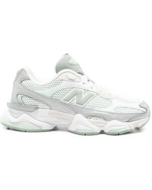 New Balance 9060R Panelled Mesh Trainers - White