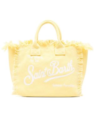 MC2 Saint Barth Borsa Tote Colette Con Logo - Giallo