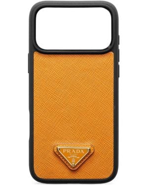 Prada Triangle-Logo Iphone 17 Pro Max Case - Orange