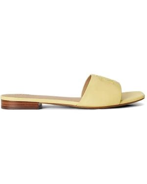 Ralph Lauren Everley Nappa-Leather Sandals - Metallic