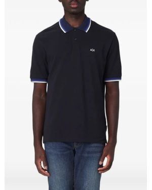 ARMANI EXCHANGE Polo Con Logo Ricamato - Blu