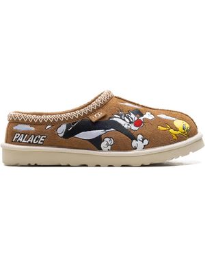 UGG Tasman X Palace "Looney Tunes" Graphic Slippers - Brown