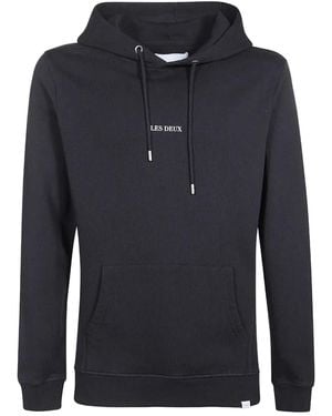 Les Deux ロゴ パーカー - ブルー