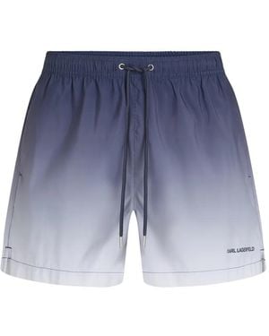 KARL LAGERFELD Ombré Medium Boardshorts - Blue