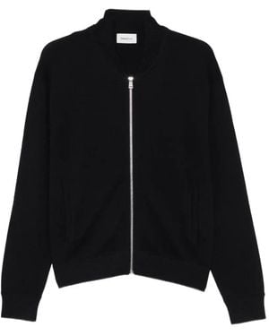 Diana Studio Zip-Up Knitted Jumper - Black