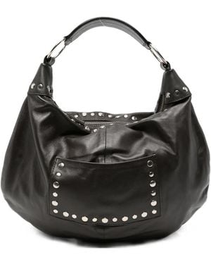 GIMAGUAS Studded Leather Tote Bag - Black