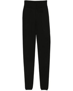 Rick Owens Legging En Maille Côtelée - Black