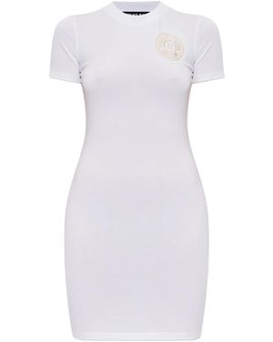 Versace Jeans Couture Dress With Printed Logo - White