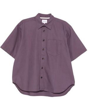 Norse Projects Camicia Espevik A Maniche Corte - Viola