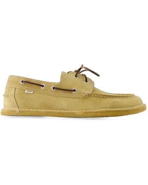 Ami Paris Cow Leather Boat Shoes - Metallic