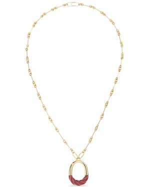 Aurelie Bidermann Diana Oval-Pendent Necklace - White