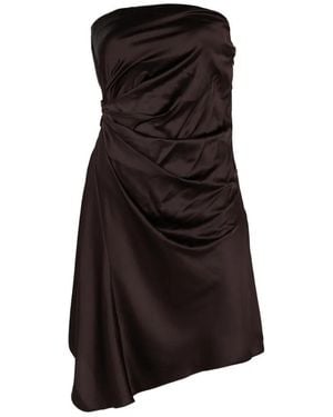 STAUD Adriana Draped Mini Dress - Black