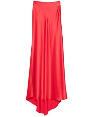Kiton Asymmetric Maxi Skirt - Red