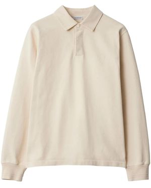 Burberry Langärmeliges Poloshirt - Natur