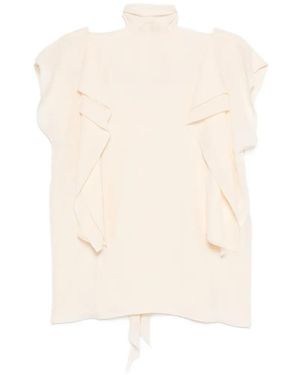 Lanvin Ruffled Tie Blouse - White