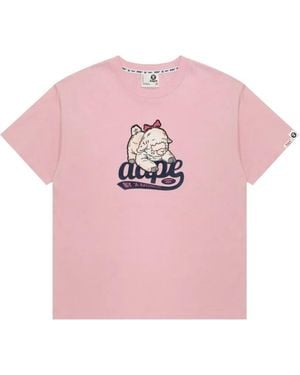 Aape By A Bathing Ape Graphic-Print T-Shirt - Pink