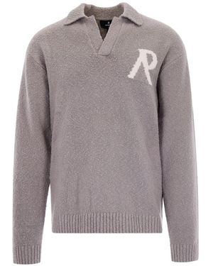 Represent Polo-Collar Jumper - Grey