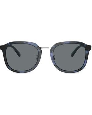 COACH Tortoiseshell-Effect Round-Frame Sunglasses - Gray