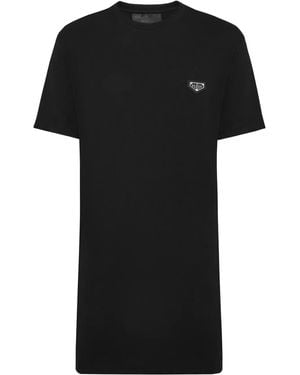Philipp Plein Mini Iconic Round Neck T-Shirt Dress - Black