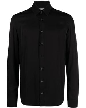 Patrizia Pepe Long-Sleeved Button-Up Shirt - Black