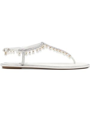 Rene Caovilla Diana Sandals - White
