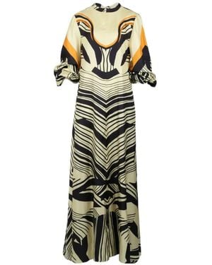 Raquel Diniz バルーンスリーブ マキシドレス - ホワイト