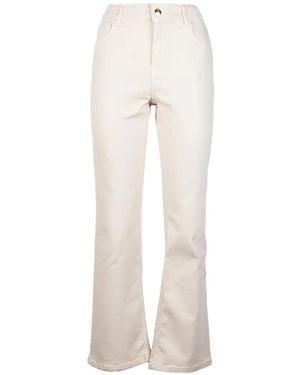 Marella Vaqueros Con Parche Del Logo - Blanco