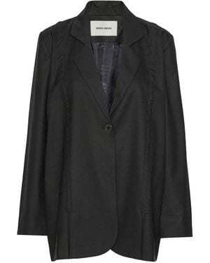 Henrik Vibskov Jacke mit fallendem Revers - Schwarz