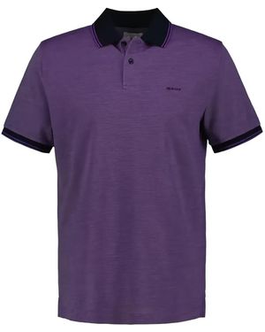 GANT Oxford Piqué Polo Shirt - Purple