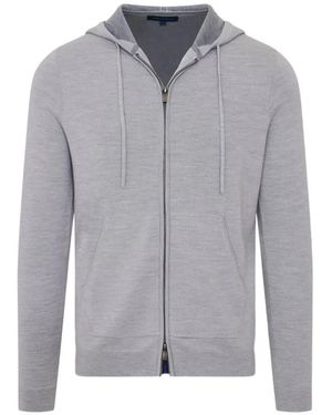 Patrick Assaraf Full-Zip Hoodie - Grey