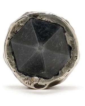 Parts Of 4 Crystal Stud Earring - Black