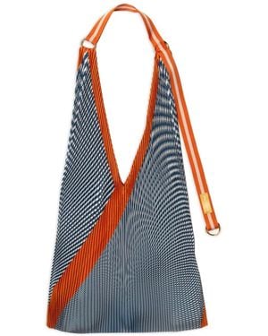 MULTITUDES BAGS Borsa Tote Anna A Righe - Blu