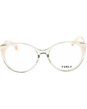 Furla Round-Frame Glasses - White