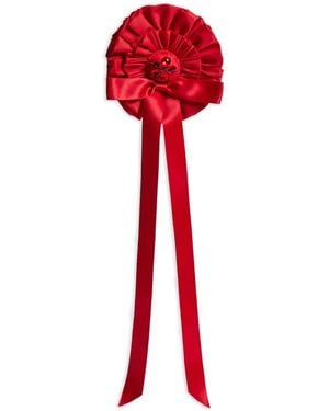 Simone Rocha Embellished Rosette Bag Charm - Red