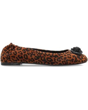 Kurt Geiger Bailarinas Chelsea con estampado de leopardo - Marrón