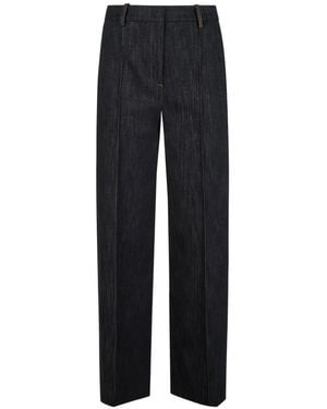 Eleventy Contrast-Stitch Jeans - Blue