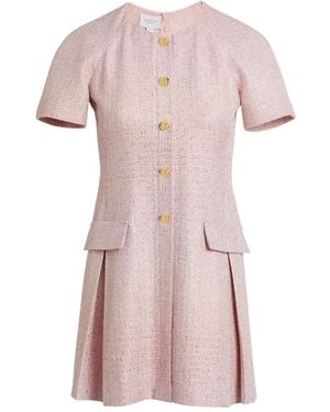 Giambattista Valli Vestido corto con bolsillo con botones - Rosa