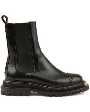 Sandro Botas con detalle dorado - Negro