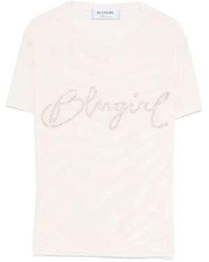 Blugirl Blumarine Crystal-Embellishment T-Shirt - White