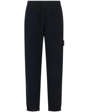 Stone Island Logo-Patch Track Pants - Blue