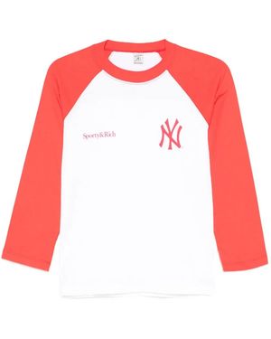 Sporty & Rich Yankees Serif T-Shirt - Red