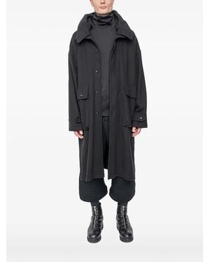 The Viridi-anne Button-Up Parka - Black