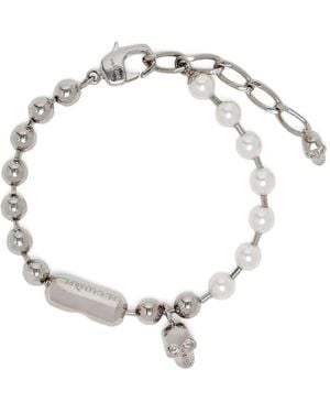 McQueen Skull-Charm Bracelet - Metallic