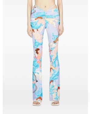 Marco Rambaldi Graphic-Print Trousers - Blue