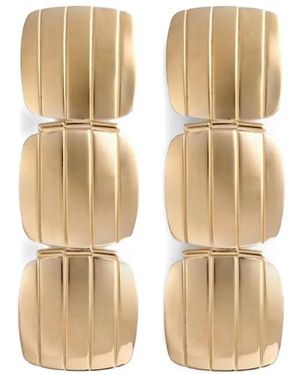 Ivi Slot Clip Drop Earrings - White